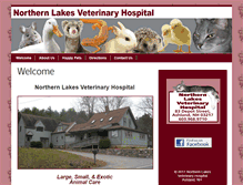 Tablet Screenshot of northernlakesveterinaryhospital.com